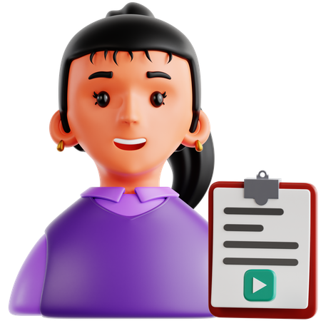 Roteirista  3D Icon