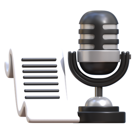 Roteiro de podcast  3D Icon