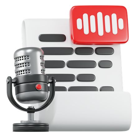 Podcast de roteiro  3D Icon