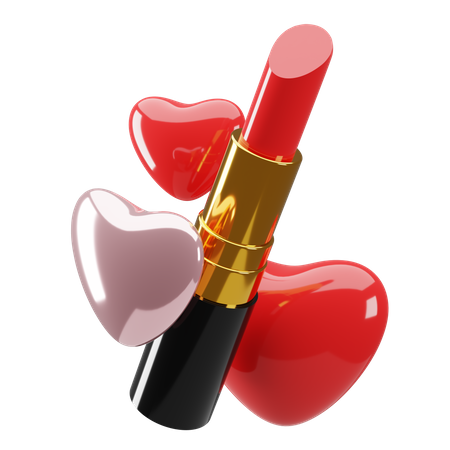 Roter Lippenstift  3D Illustration