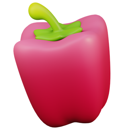 Rote Paprika  3D Illustration