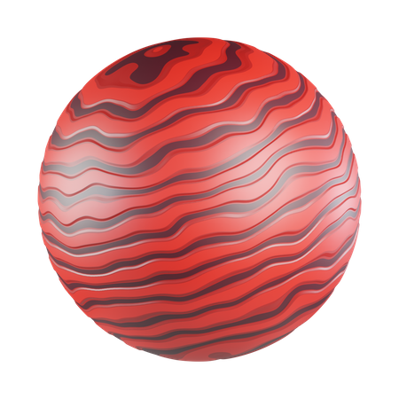 Roter Planet  3D Icon
