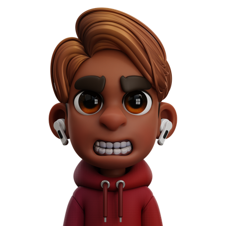 Roter pullover junge  3D Icon