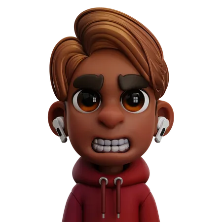 Roter pullover junge  3D Icon