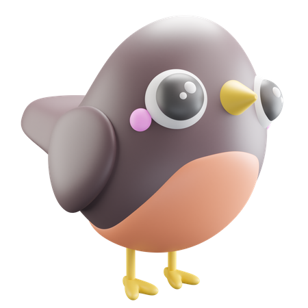 Rotkehlchen Vogel  3D Icon