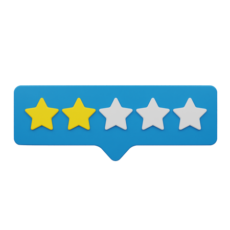 Rótulo de bate-papo com duas classificações  3D Icon