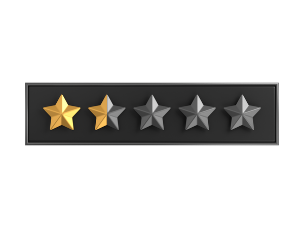 Rótulo de classificação de um ponto cinco estrelas  3D Icon