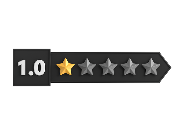 Rótulo de classificação de uma estrela  3D Icon