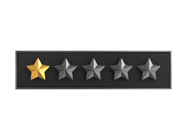 Rótulo de classificação de uma estrela  3D Icon