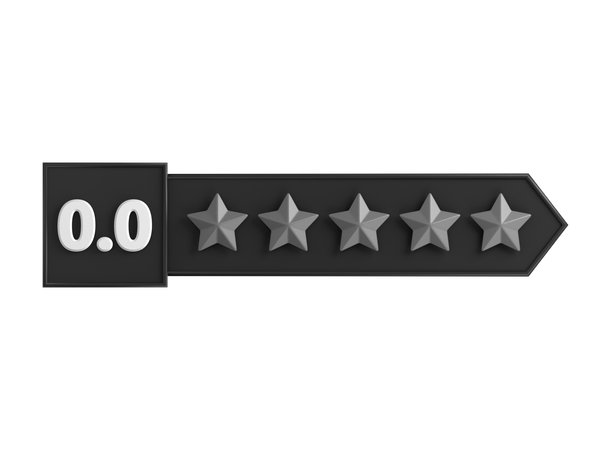Rótulo de classificação zero estrelas  3D Icon