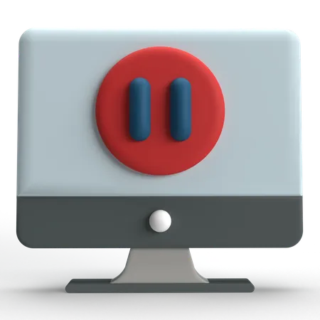 Pausa de la computadora  3D Icon