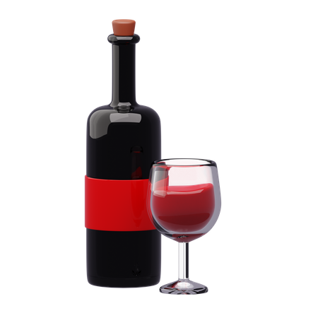 Rotwein  3D Icon