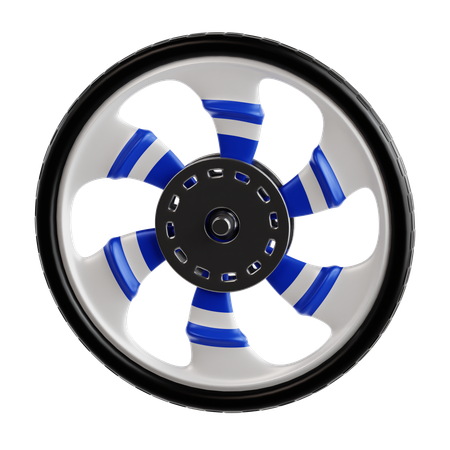 Roue  3D Icon