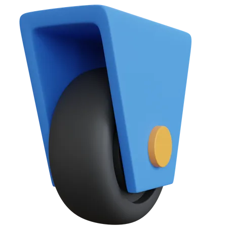 Rendu 3 D Chariot A Une Roue Bleu Isole 3D Icon