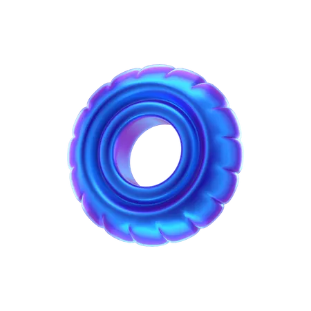 Forme abstraite de roue  3D Icon