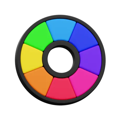 Roues de couleurs  3D Icon