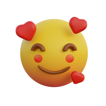 Rougir les joues rouges d'amour  3D Emoji