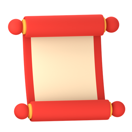 Rouleau de papier chinois  3D Icon