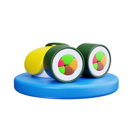 Rouleau de sushi  3D Icon