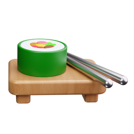 Rouleau de sushi  3D Icon
