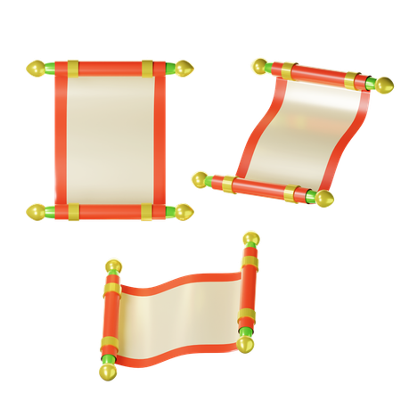Rouleaux de papier chinois  3D Icon