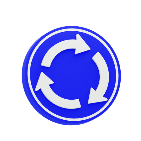 Round About Circle  3D Icon