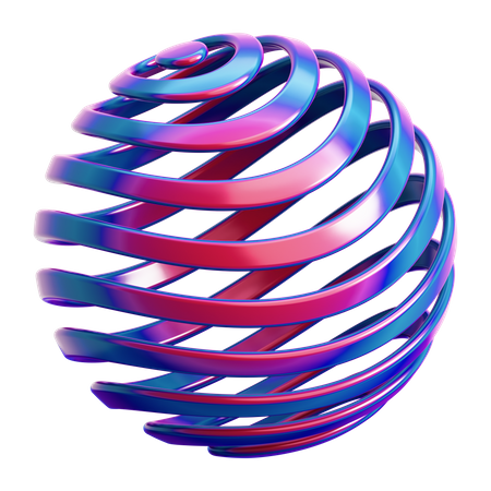 Round Abstract  3D Icon