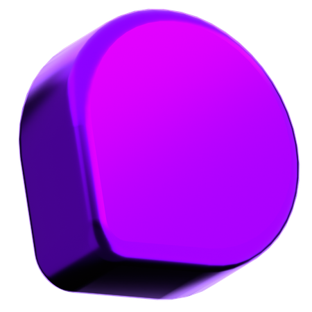 丸い抽象的な形  3D Icon