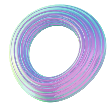 Round Abstract Shape  3D Icon