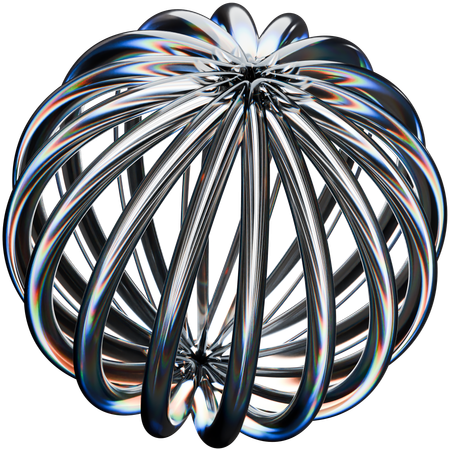 Round Abstract Shape  3D Icon