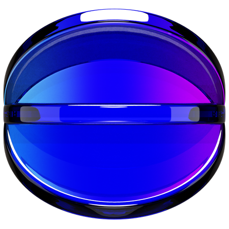 Round Abstract t Shape  3D Icon