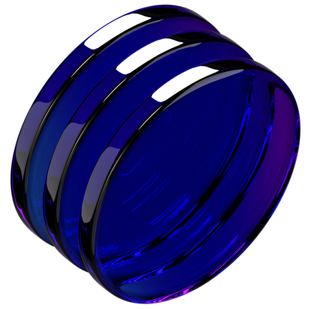 Round Abstract t Shape  3D Icon