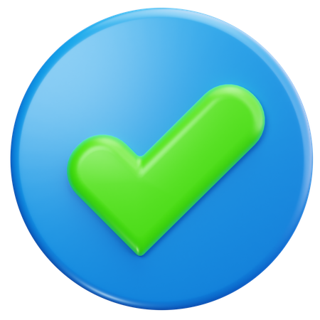 Round Approved  3D Icon