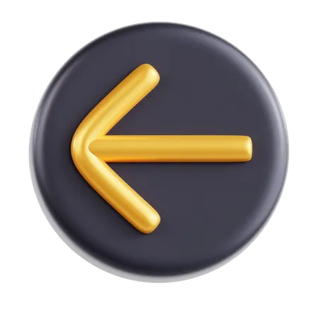 Round Arrow Left  3D Icon