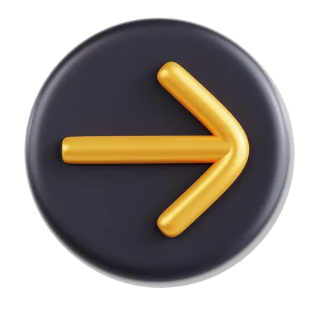 Round Arrow Right  3D Icon
