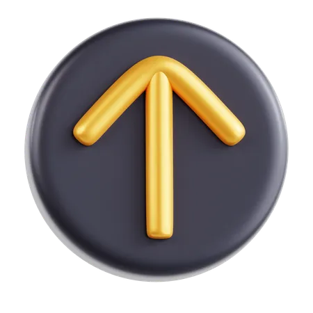 Round Arrow UP  3D Icon