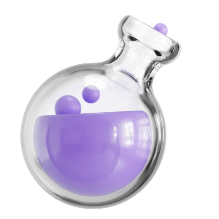 Round Bottom Flask 3D Icon
