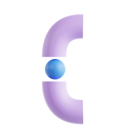 Round bracket left  3D Icon