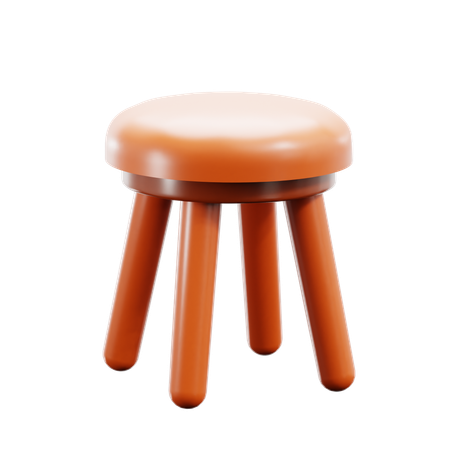 Round Chair  3D Icon