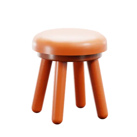 Round Chair  3D Icon