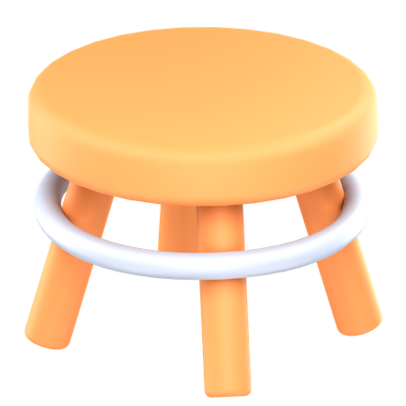 Round Chair  3D Icon