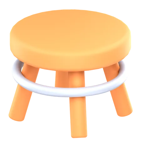 Round Chair  3D Icon