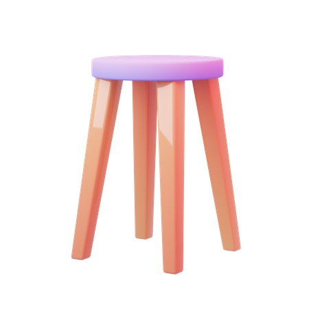 Round Chair  3D Icon