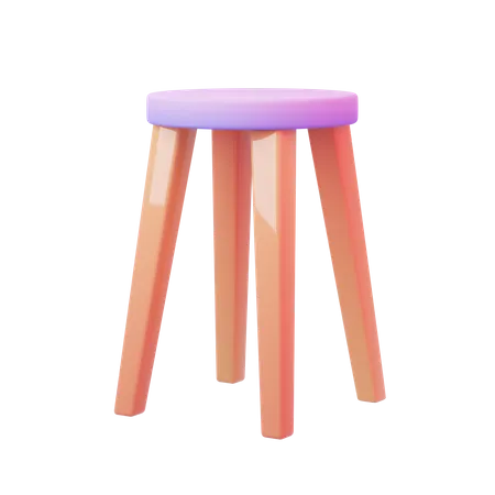 Round Chair  3D Icon