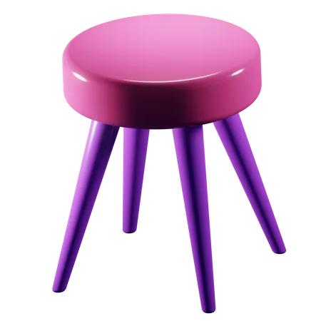 Round Chair  3D Illustration