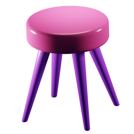 Round Chair 3D Illustration