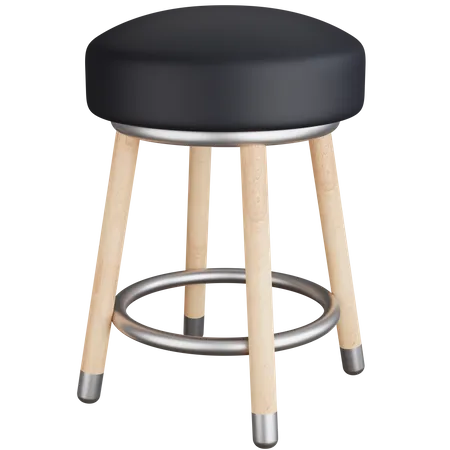 3 D Icon Illustration Minimalist Round Chair 3D Icon