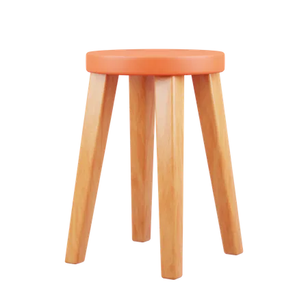 Cute Orange Furniture 3D Icon