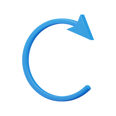 Round Circle Arrow  3D Icon