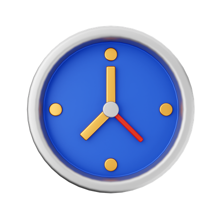 Round Clock  3D Icon